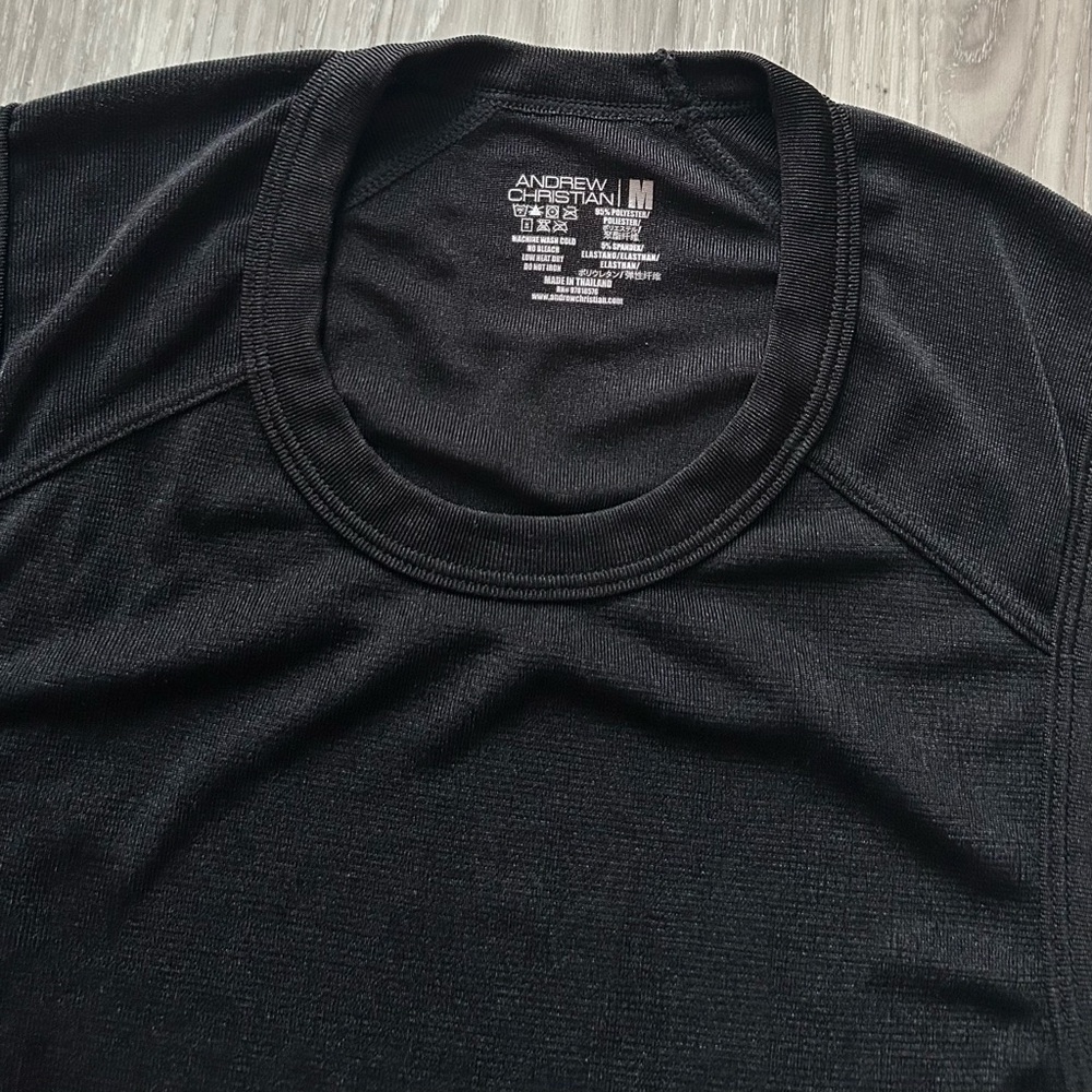 Andrew Christian | Sensual Rib Muscle T-Shirt in Black (Medium) - Picture 5 of 16